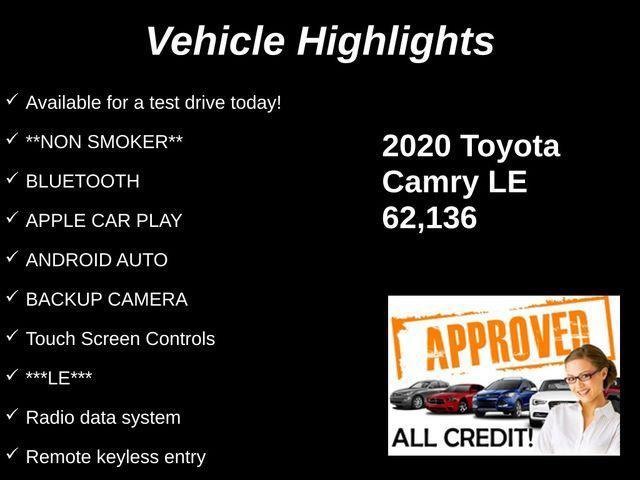 used 2020 Toyota Camry car, priced at $18,996