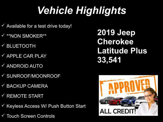 used 2019 Jeep Cherokee car, priced at $17,078