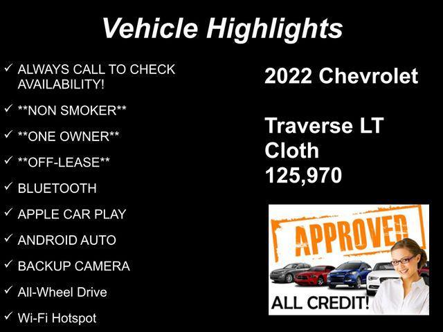 used 2022 Chevrolet Traverse car, priced at $21,691