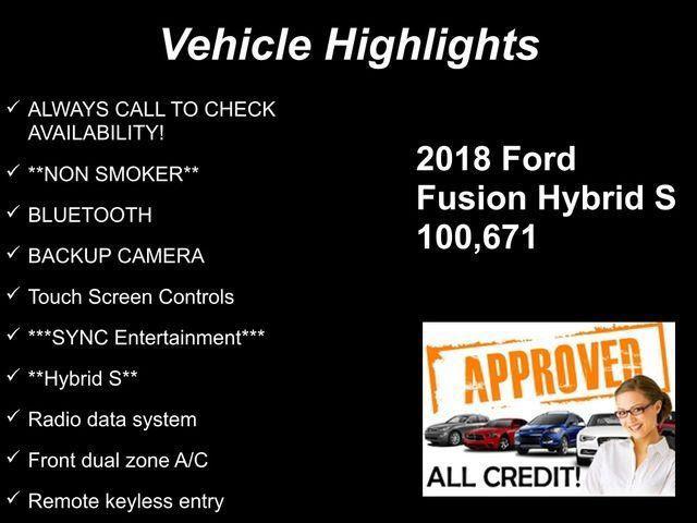 used 2018 Ford Fusion Hybrid car, priced at $10,580