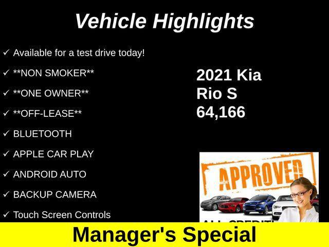 used 2021 Kia Rio car, priced at $13,169