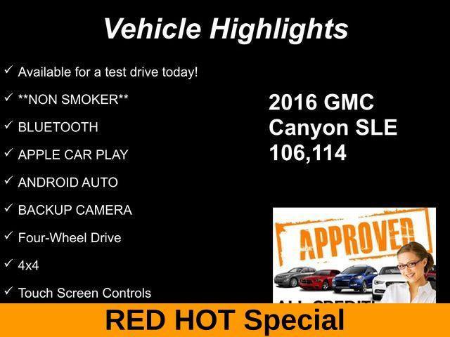 used 2016 GMC Canyon car, priced at $18,453