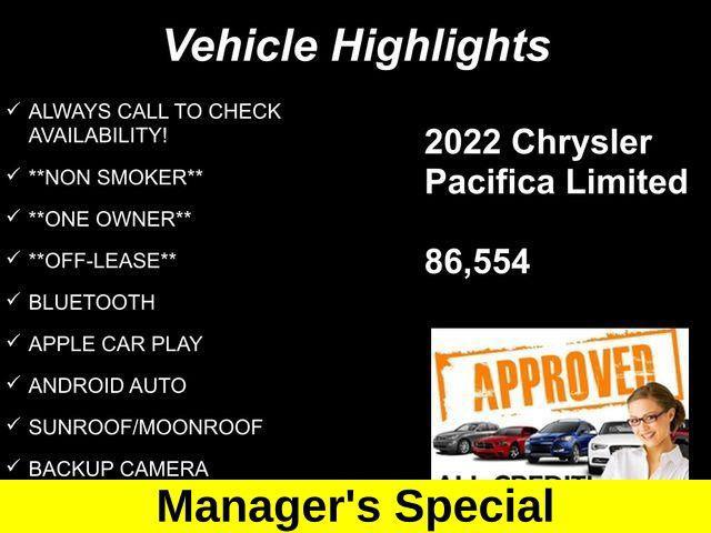 used 2022 Chrysler Pacifica car, priced at $21,267