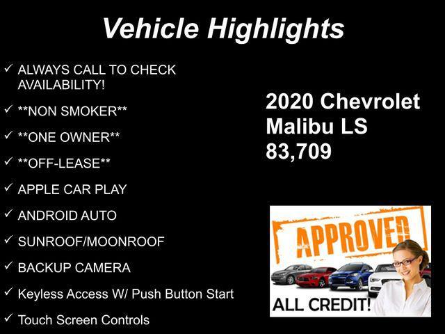 used 2020 Chevrolet Malibu car, priced at $13,140