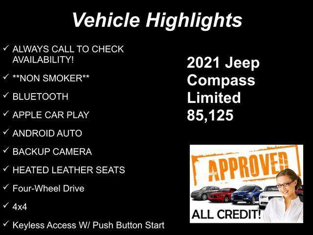 used 2021 Jeep Compass car, priced at $16,777