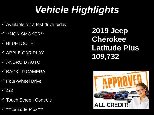 used 2019 Jeep Cherokee car, priced at $14,413