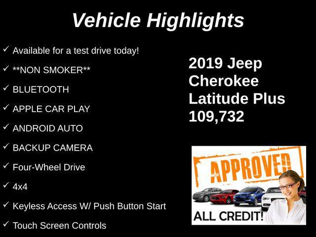 used 2019 Jeep Cherokee car, priced at $14,413