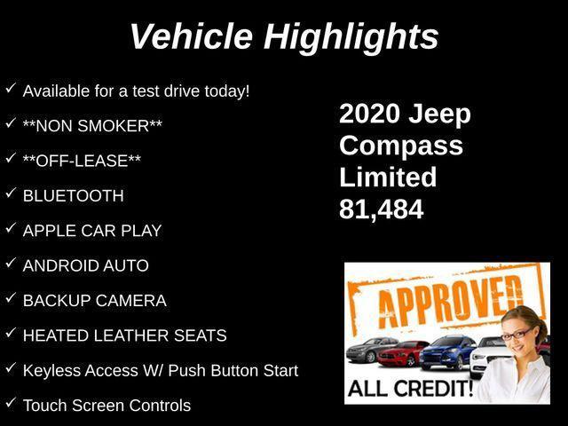 used 2020 Jeep Compass car, priced at $16,837