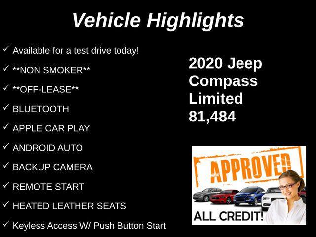 used 2020 Jeep Compass car, priced at $16,837