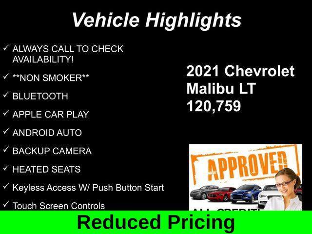 used 2021 Chevrolet Malibu car, priced at $11,451