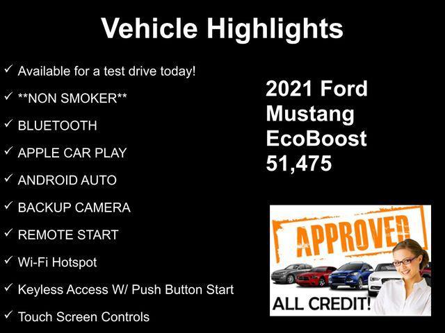 used 2021 Ford Mustang car, priced at $21,943