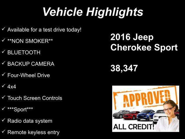 used 2016 Jeep Cherokee car, priced at $14,808