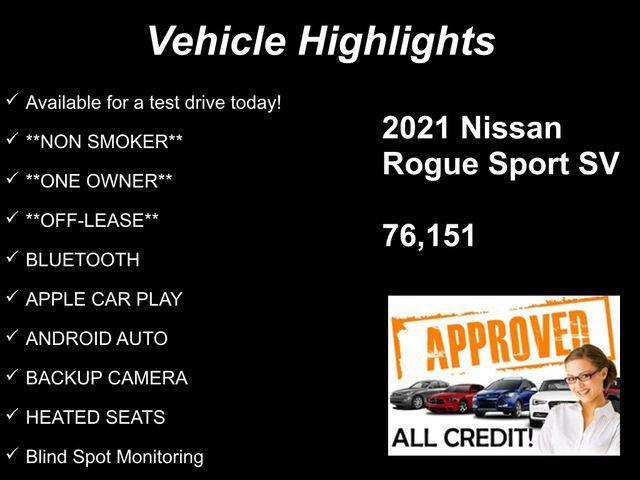 used 2021 Nissan Rogue Sport car, priced at $16,691