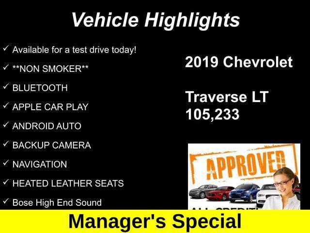 used 2019 Chevrolet Traverse car, priced at $17,571