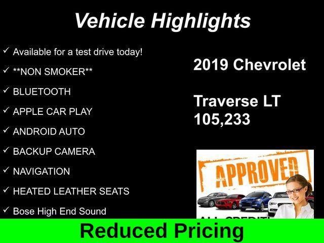 used 2019 Chevrolet Traverse car, priced at $17,096