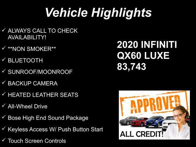 used 2020 INFINITI QX60 car, priced at $17,346