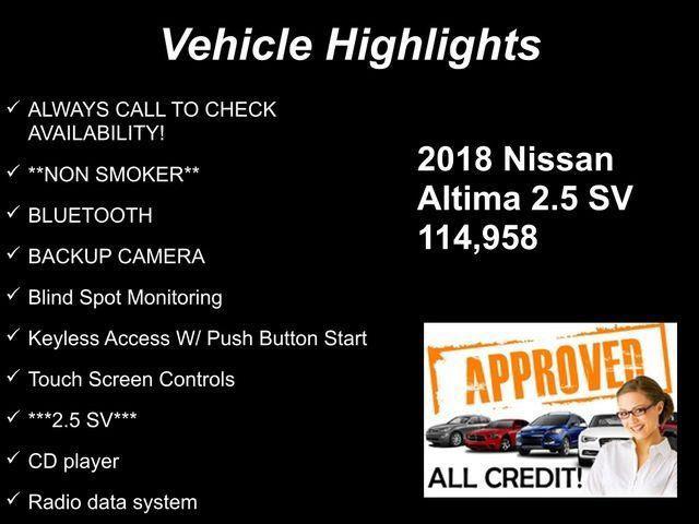 used 2018 Nissan Altima car, priced at $8,325