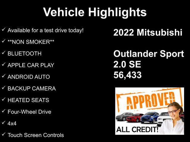 used 2022 Mitsubishi Outlander Sport car, priced at $16,774