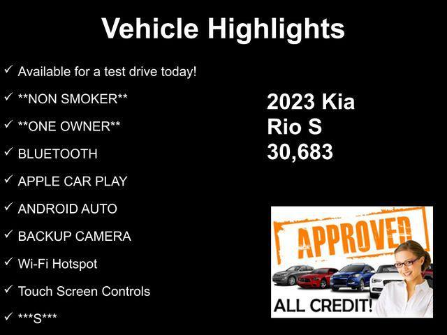 used 2023 Kia Rio car, priced at $14,659