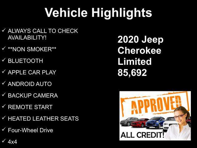 used 2020 Jeep Cherokee car, priced at $16,465