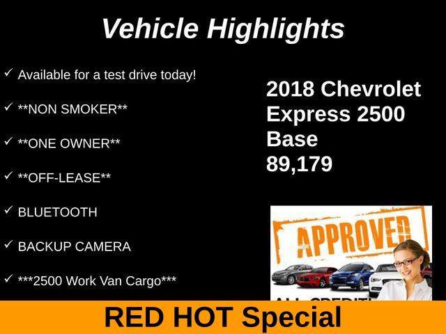 used 2018 Chevrolet Express 2500 car, priced at $16,027