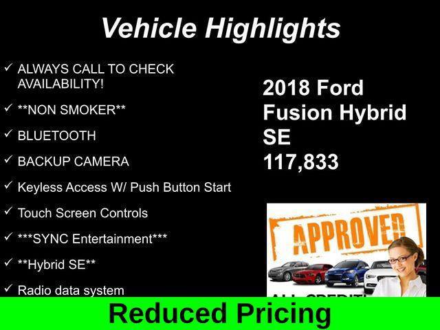 used 2018 Ford Fusion Hybrid car, priced at $8,100