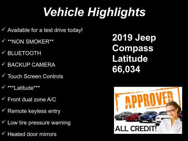 used 2019 Jeep Compass car, priced at $15,573