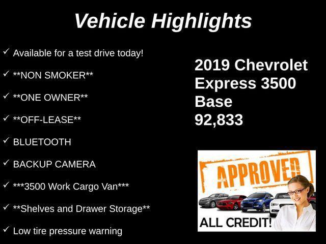 used 2019 Chevrolet Express 3500 car, priced at $21,664