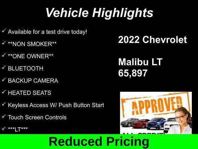 used 2022 Chevrolet Malibu car, priced at $15,949