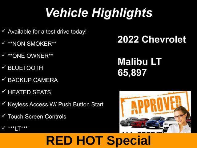 used 2022 Chevrolet Malibu car, priced at $15,940