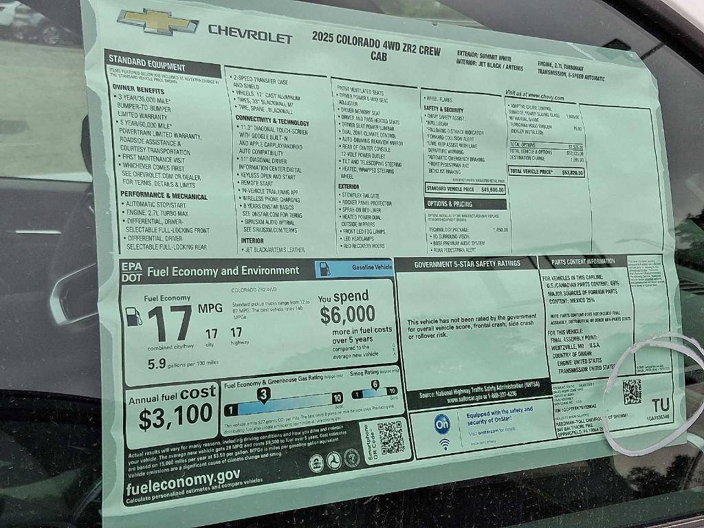 new 2025 Chevrolet Colorado car, priced at $51,176