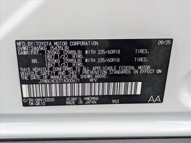 new 2026 Toyota bZ car, priced at $34,825