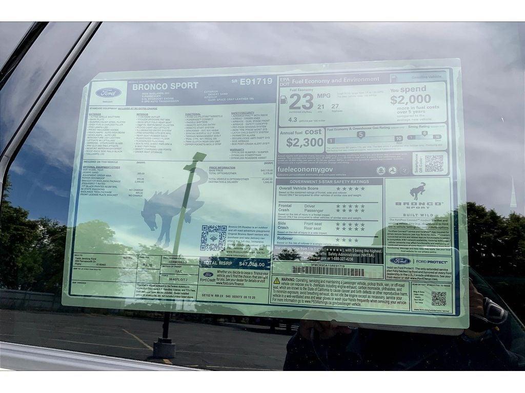 new 2025 Ford Bronco Sport car, priced at $47,085