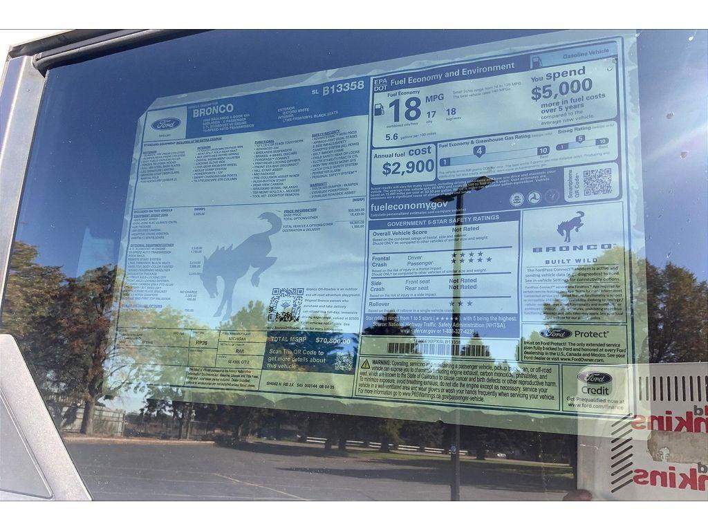 new 2025 Ford Bronco car, priced at $70,800