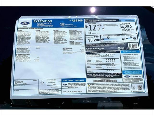 new 2024 Ford Expedition car, priced at $84,245