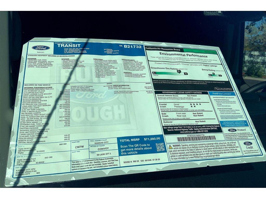 new 2025 Ford Transit-350 car, priced at $71,280