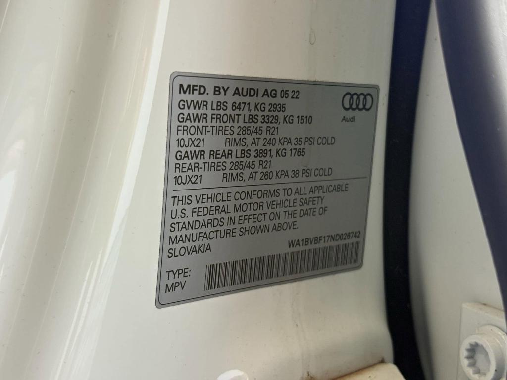 used 2022 Audi Q8 car, priced at $40,996