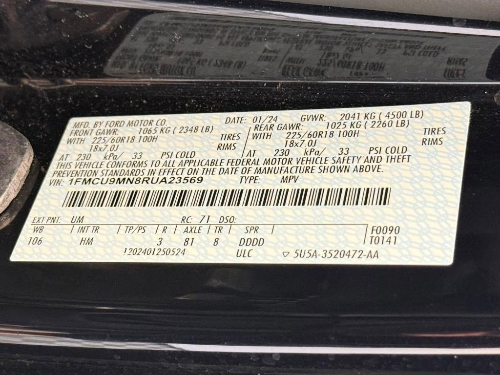 used 2024 Ford Escape car, priced at $17,998