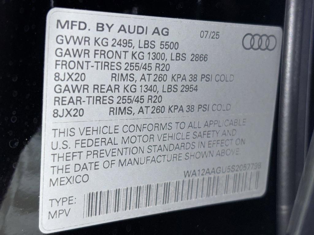 new 2025 Audi Q5 car, priced at $57,621