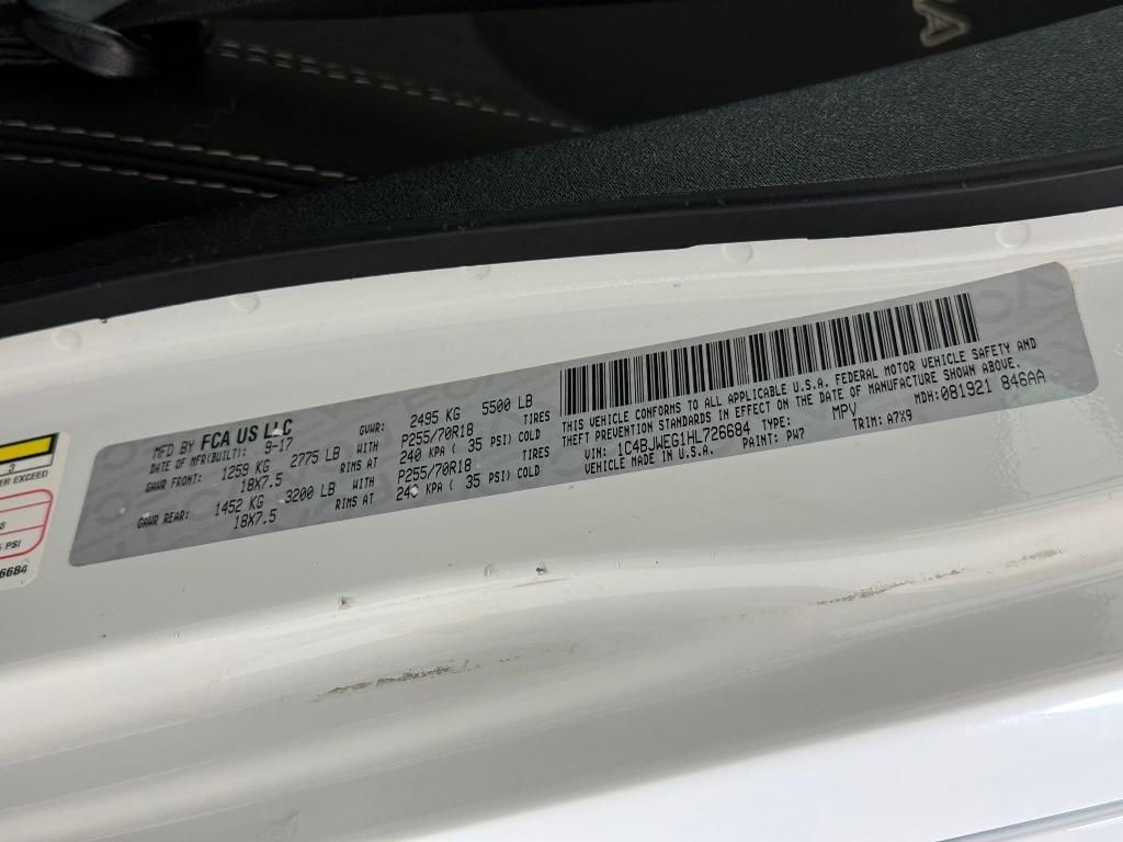 used 2017 Jeep Wrangler Unlimited car, priced at $17,999