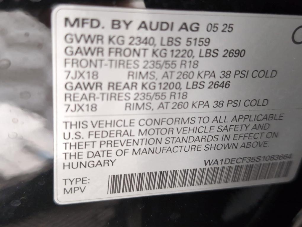 new 2025 Audi Q3 car, priced at $42,821