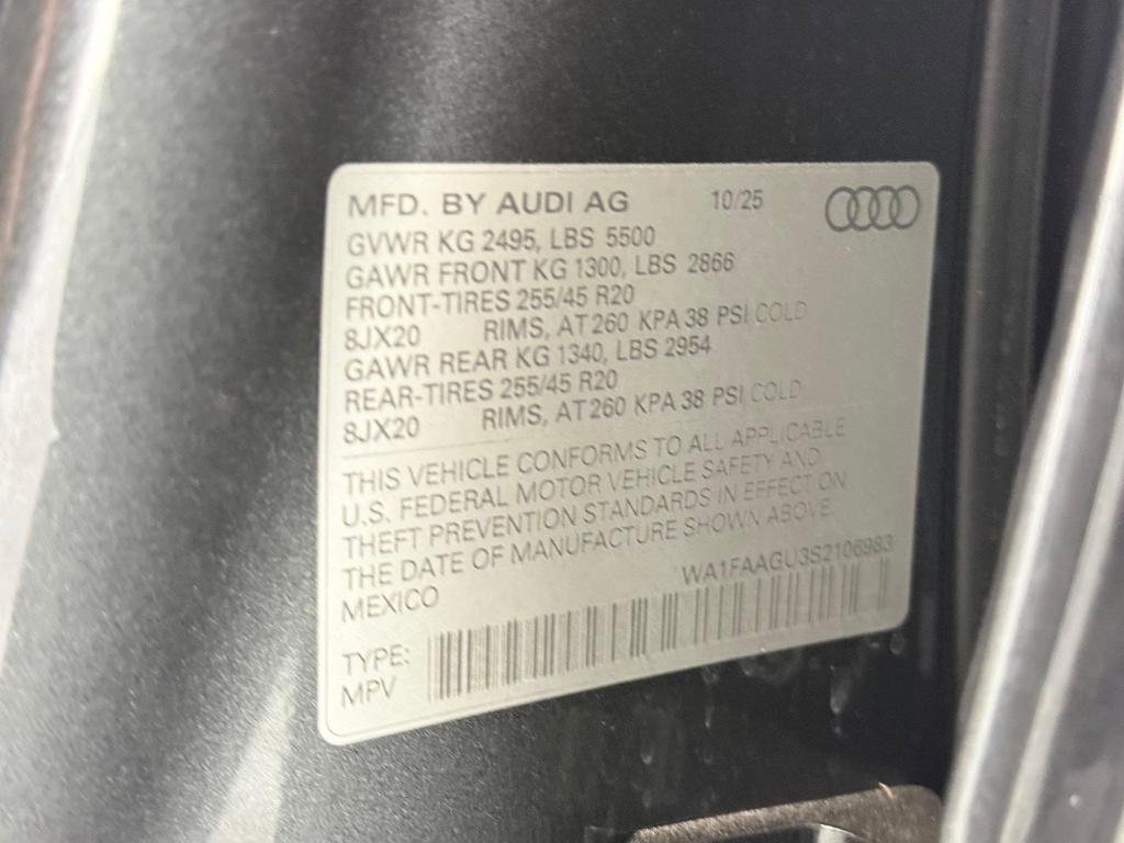 new 2025 Audi Q5 car, priced at $62,451