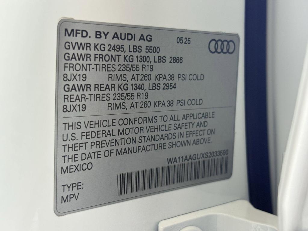 new 2025 Audi Q5 car, priced at $54,142