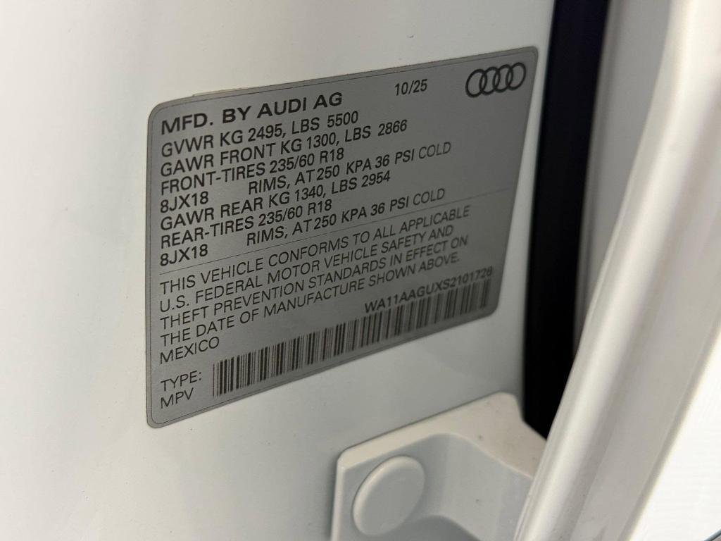 new 2025 Audi Q5 car, priced at $51,941