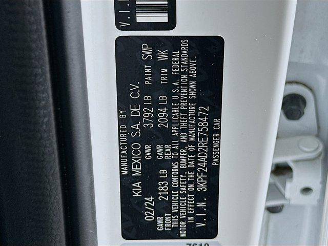 used 2024 Kia Forte car, priced at $16,487