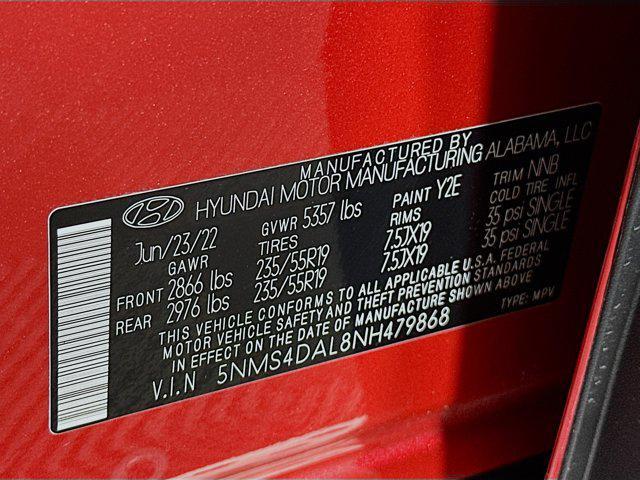 used 2022 Hyundai Santa Fe car, priced at $23,996