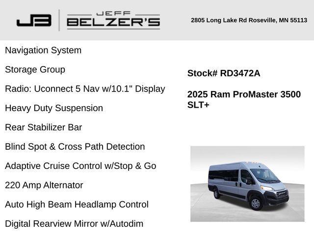 used 2025 Ram ProMaster 3500 Window Van car, priced at $39,726