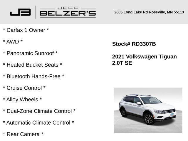 used 2021 Volkswagen Tiguan car, priced at $18,929