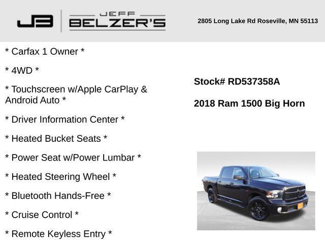 used 2018 Ram 1500 car, priced at $17,375