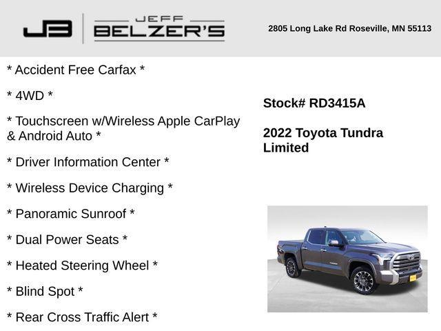used 2022 Toyota Tundra car, priced at $37,992